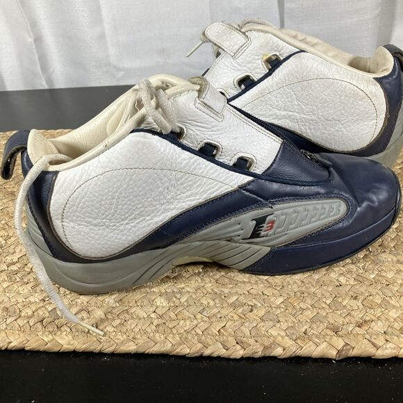 REEBOK Allen Iverson IV Answer Navy White Leather Basketball Shoes Men’s Sz 1 - Picture 11 of 14
